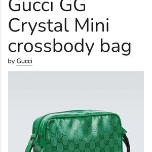 Gucci Green GG Crystal Crossbody